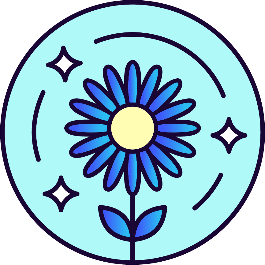 Magik Blue Daisy Logo